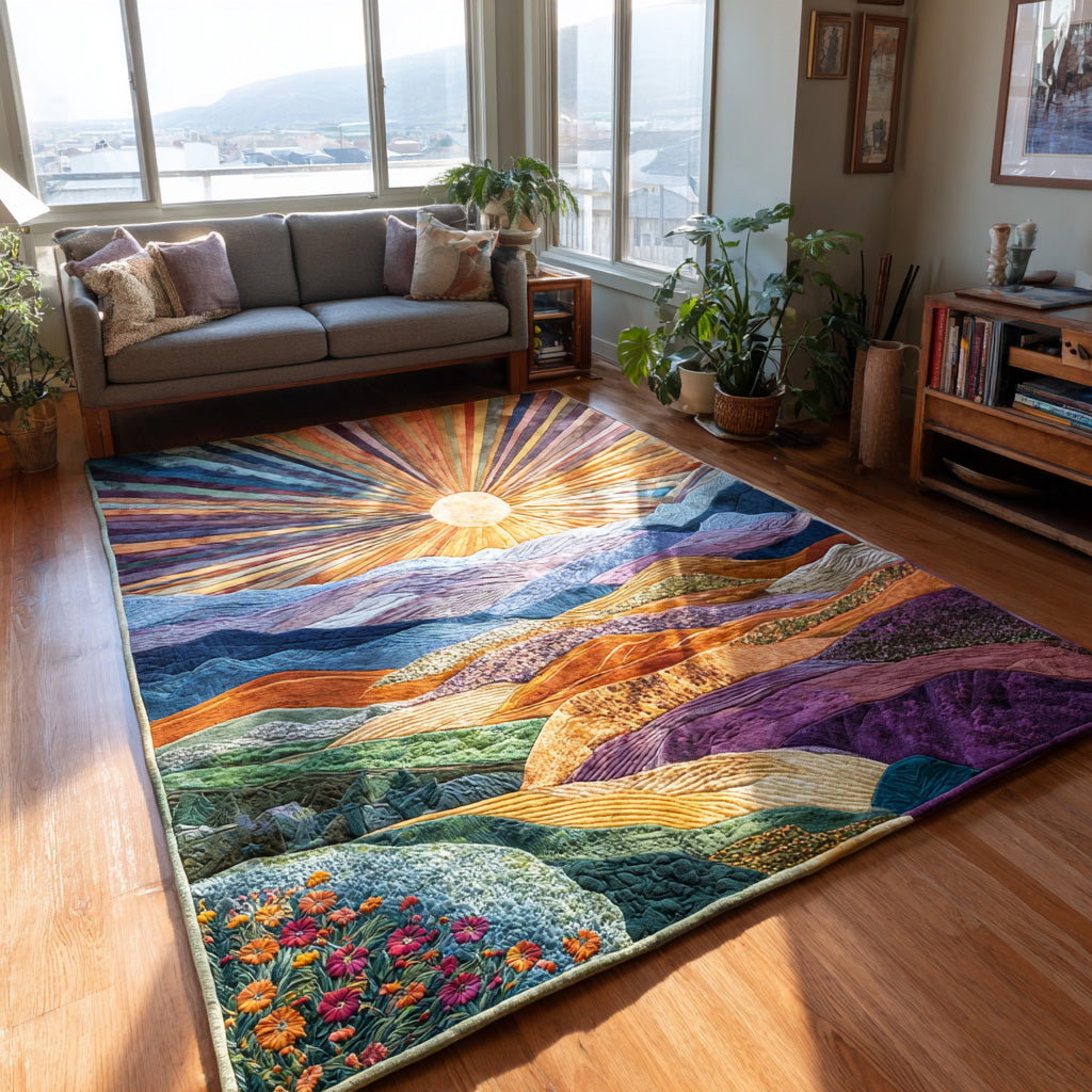 Sunshine Meadow Area Rug - Non-Slip Washable 3D Print Rug for Living Room & BedroomTVC2108104