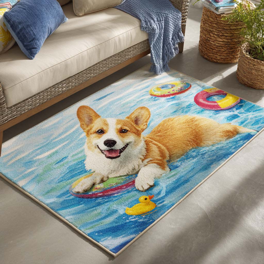 Sunshine Smile Area Rug - Non-Slip Washable 3D Print Rug for Living Room & BedroomTVC2108211
