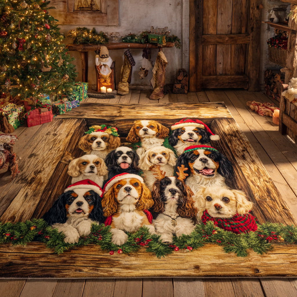 Surprise King Charles Area Rug - Non-Slip Washable 3D Print Rug for Living Room & BedroomTVC2108104