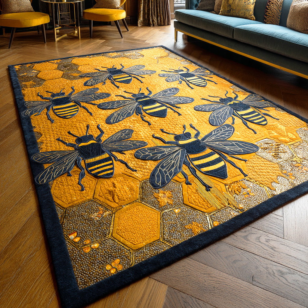Sweet Honey Trail Area Rug - Non-Slip Washable 3D Print Rug for Living Room & BedroomTVC2108104