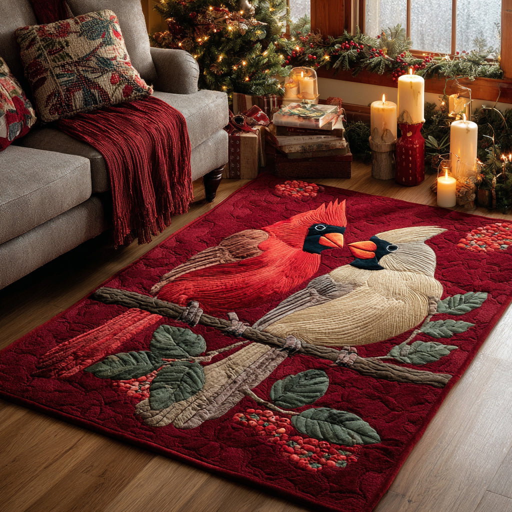 Sweetheart Cardinals Cardinal Area Rug - Non-Slip Washable 3D Print Rug for Living Room & BedroomTVC2108104