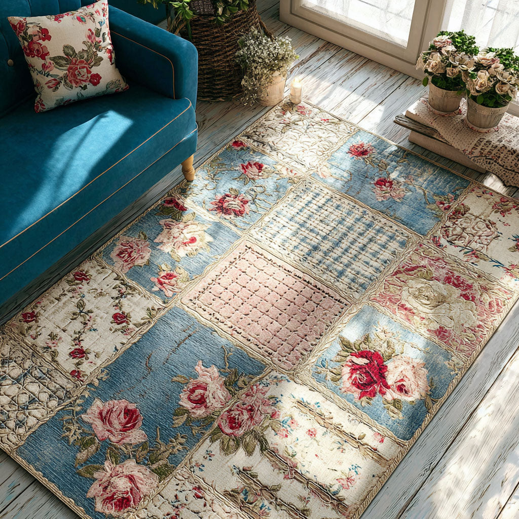 Sweetheart Meadow Area Rug - Non-Slip Washable 3D Print Rug for Living Room & BedroomTVC2108104