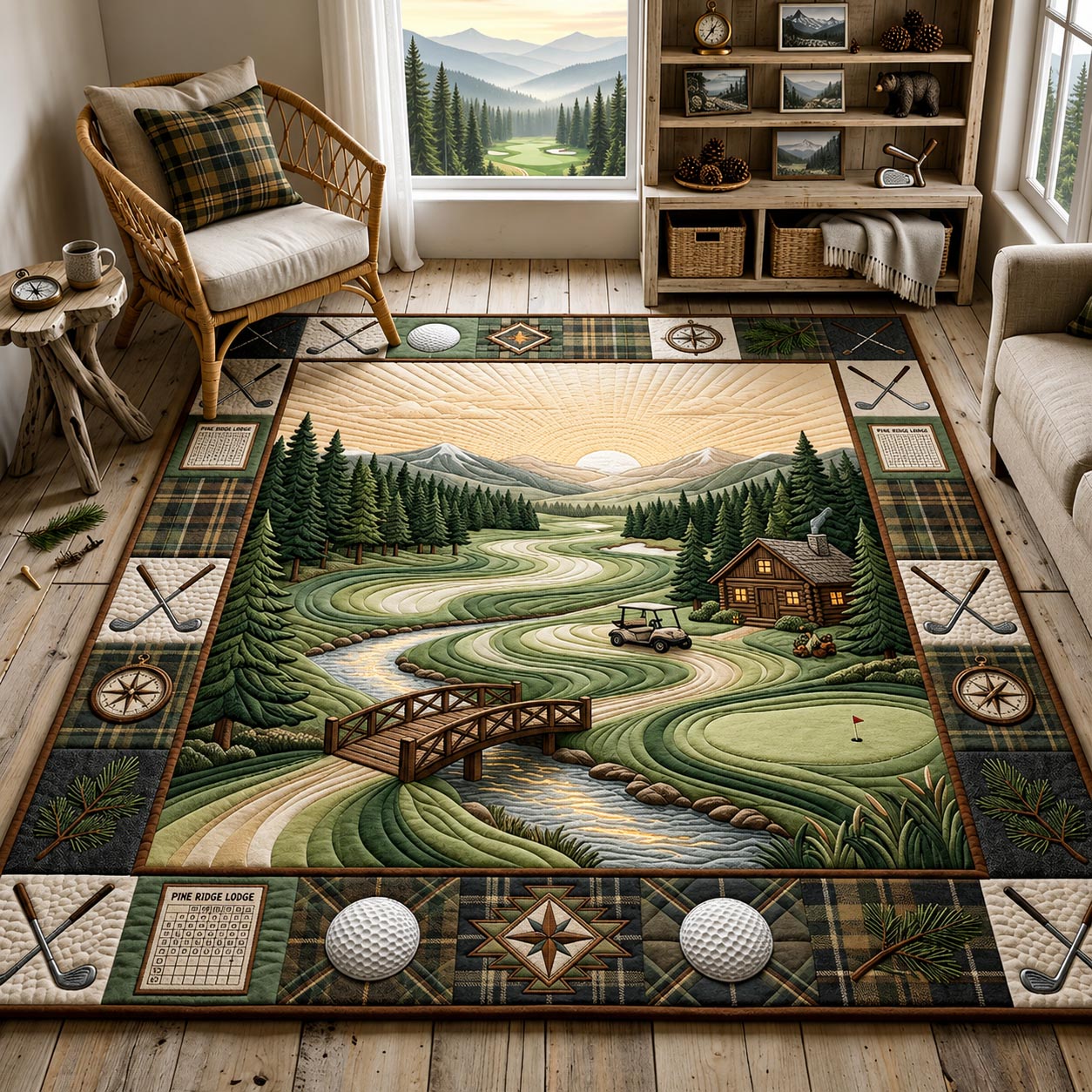Swing Life Area Rug - Non-Slip Washable 3D Print Rug for Living Room & Bedroom (DesignTVC2108186