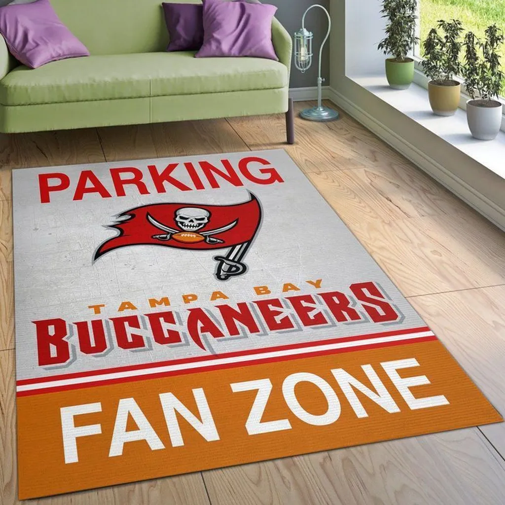 Tampa Bay Buccaneers Rug - Fan Zone Area for Home Red and Gray