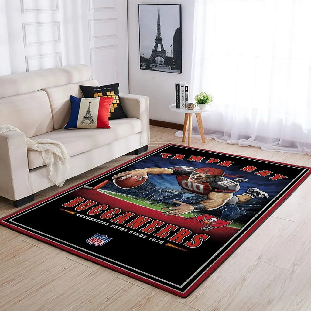 Tampa Bay Buccaneers Rug - Football for Fans Black and Red