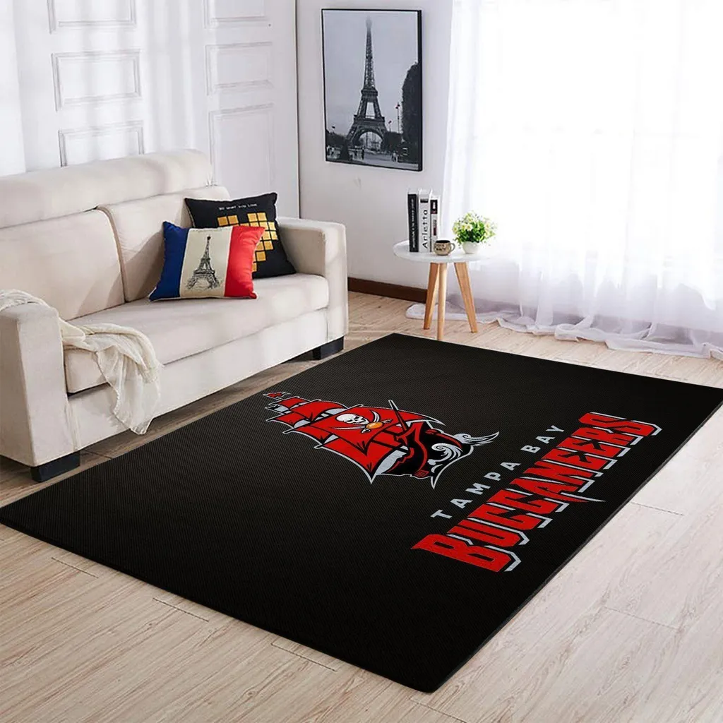 Tampa Bay Buccaneers Rug - Perfect for Game Day Fans Black and Red