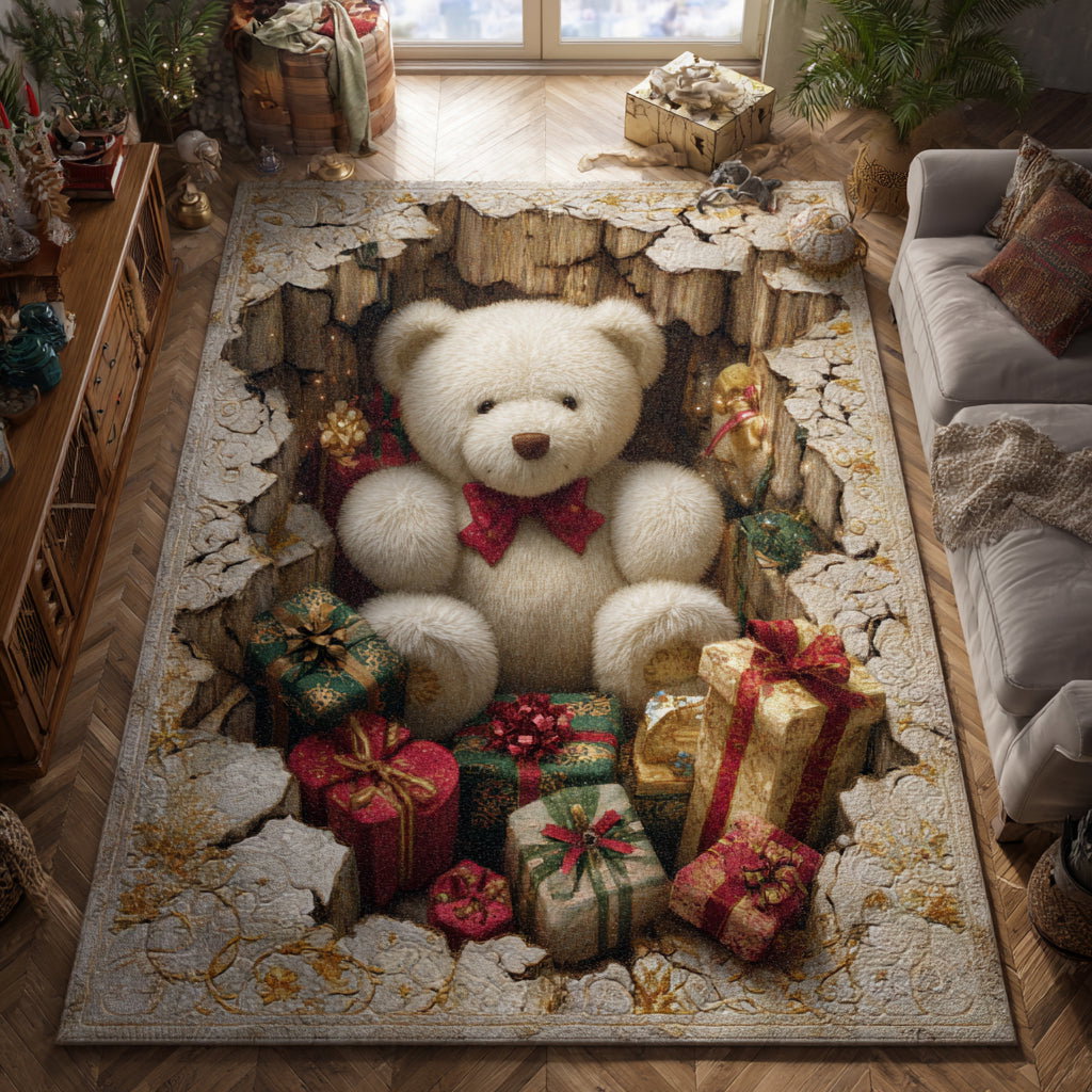 Teddy Den Area Rug - Non-Slip Washable 3D Print Rug for Living Room & BedroomTVC2108104