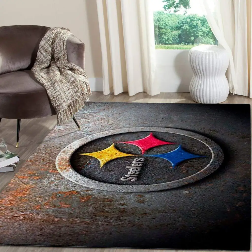 Tennessee Titans Rug - Area for Living Room Decoration Yellow and Gray