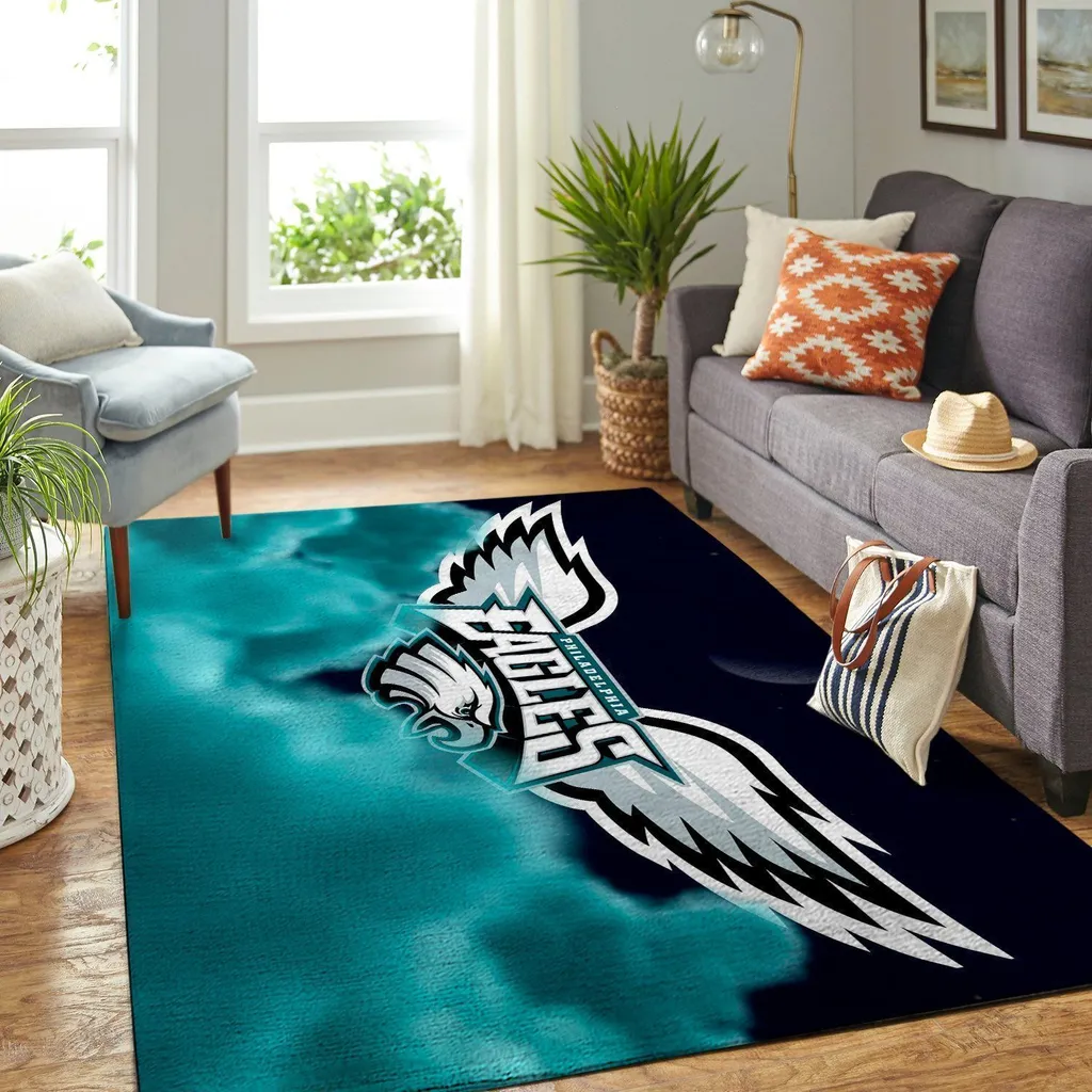 Tennessee Titans Rug - Area Perfect for Sports Fans Room Decor Black and Teal