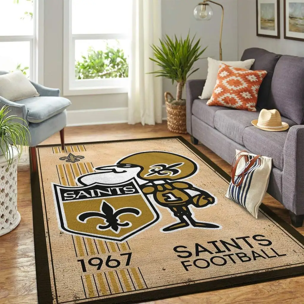 Tennessee Titans Rug - Football Area Room Decor Fans Beige and Black