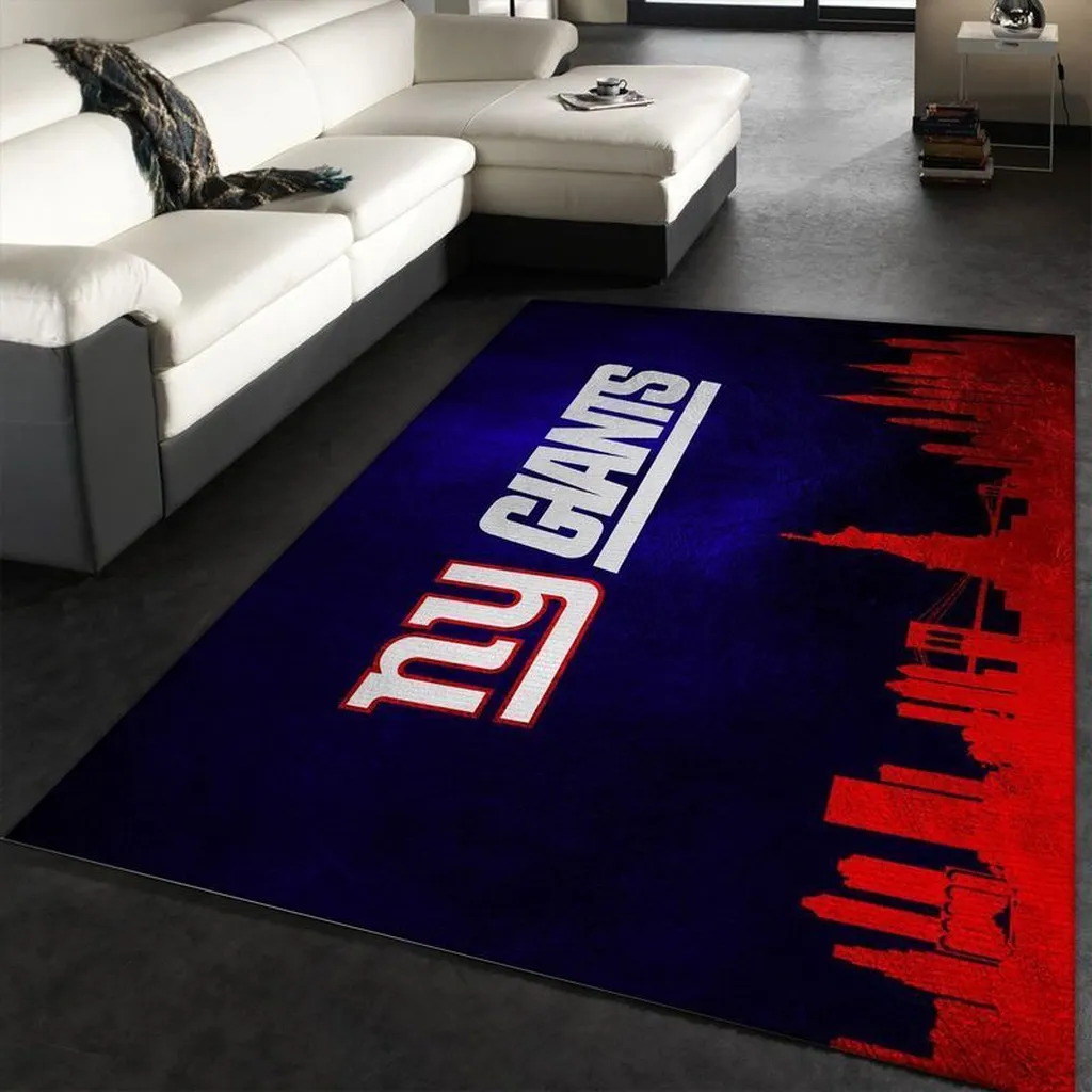Tennessee Titans Rug - NFL Team Logo Area for Home Decor Blue and Red