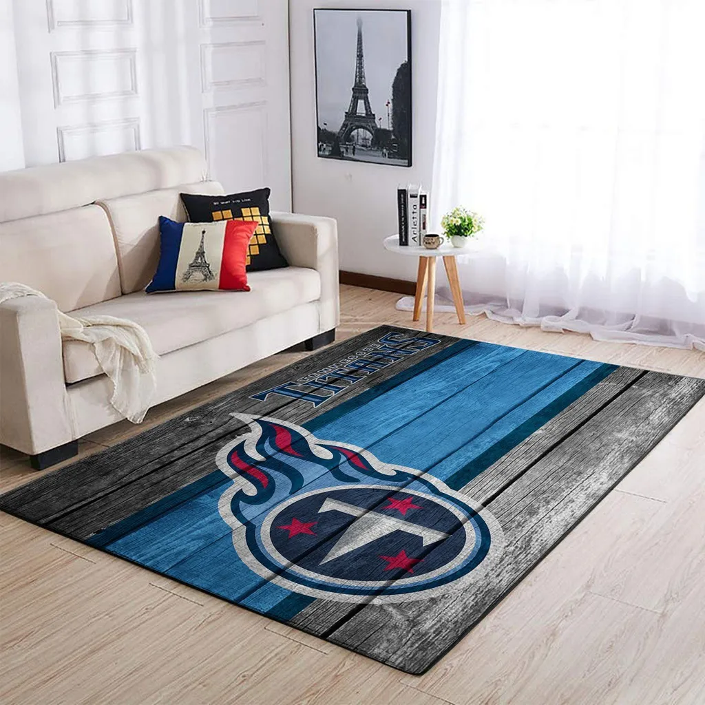 Tennessee Titans Rug - Perfect for Living Room Decor Blue and Gray