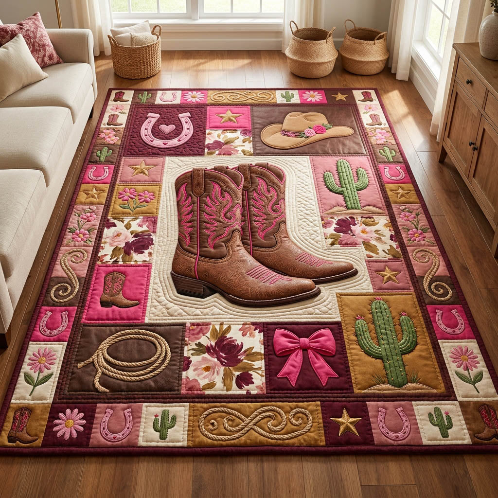 Texas Cowgirl Area Rug - Non-Slip Washable 3D Print Rug for Living Room & Bedroom (DesignTVC2108167