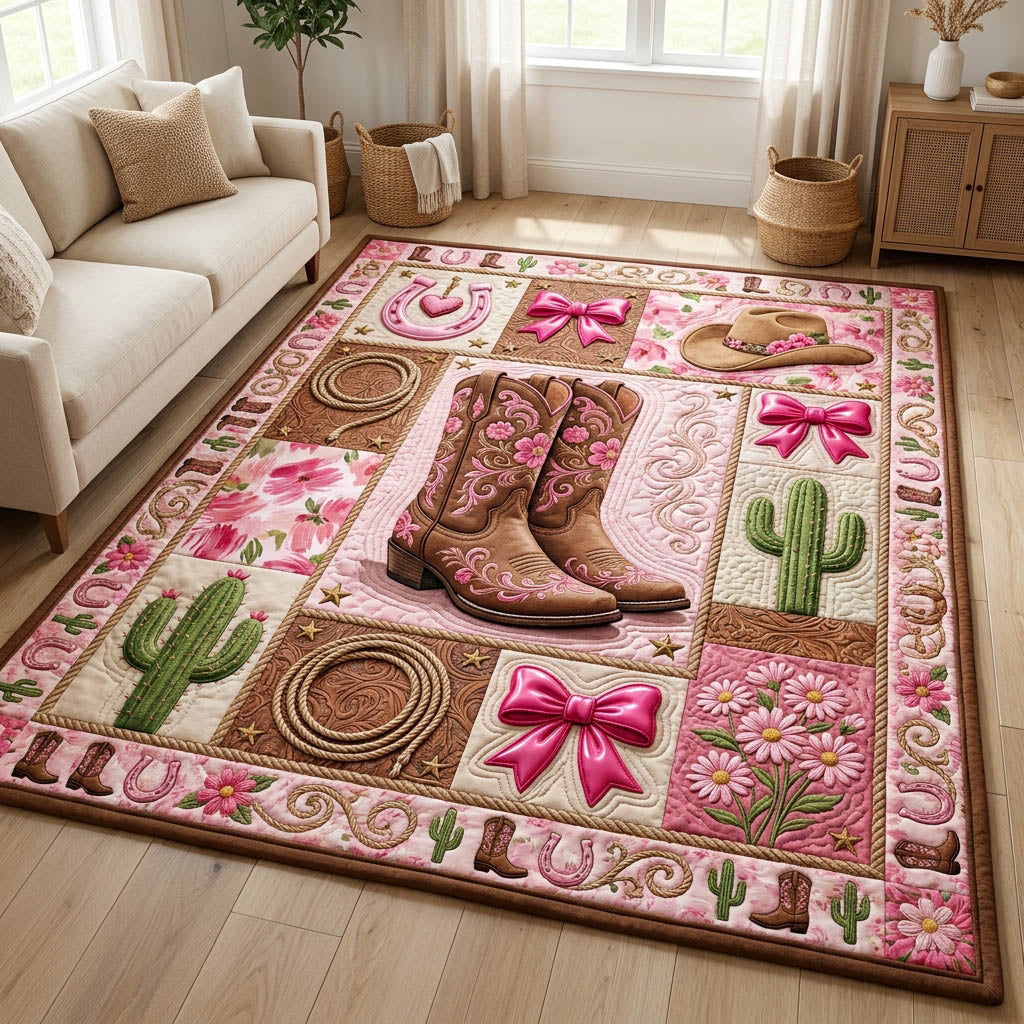 Texas Cowgirl Area Rug - Non-Slip Washable 3D Print Rug for Living Room & Bedroom (DesignTVC2108168