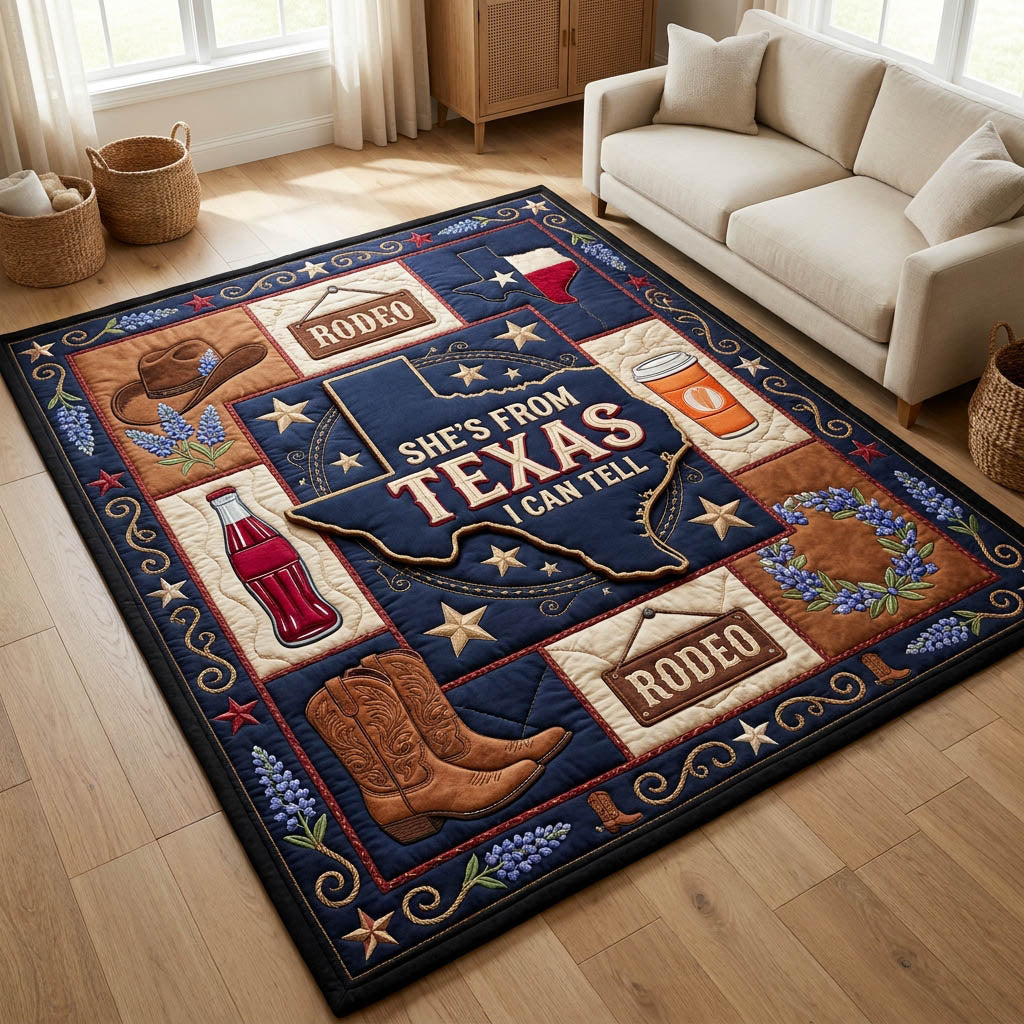 Texas Cowgirl Area Rug - Non-Slip Washable 3D Print Rug for Living Room & BedroomTVC2108144