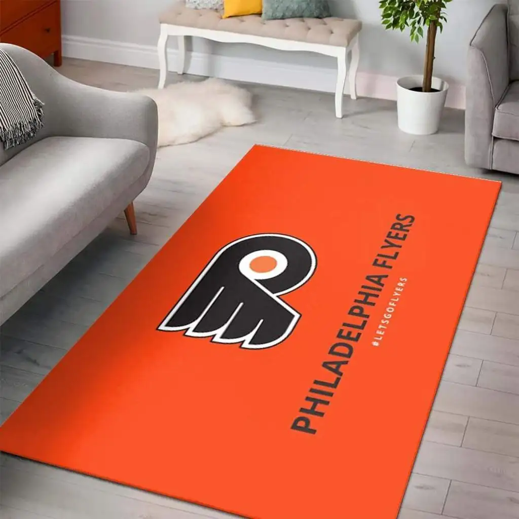 Text Rug with Motivational Inspirational Quote Design Black and Orange