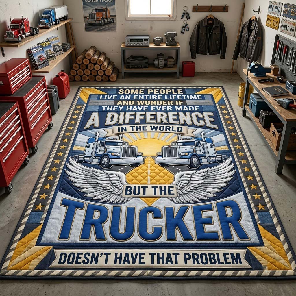 The Trucker Makes A Difference Area Rug - Non-Slip Washable 3D Print Rug for Living Room & BedroomTVC210821