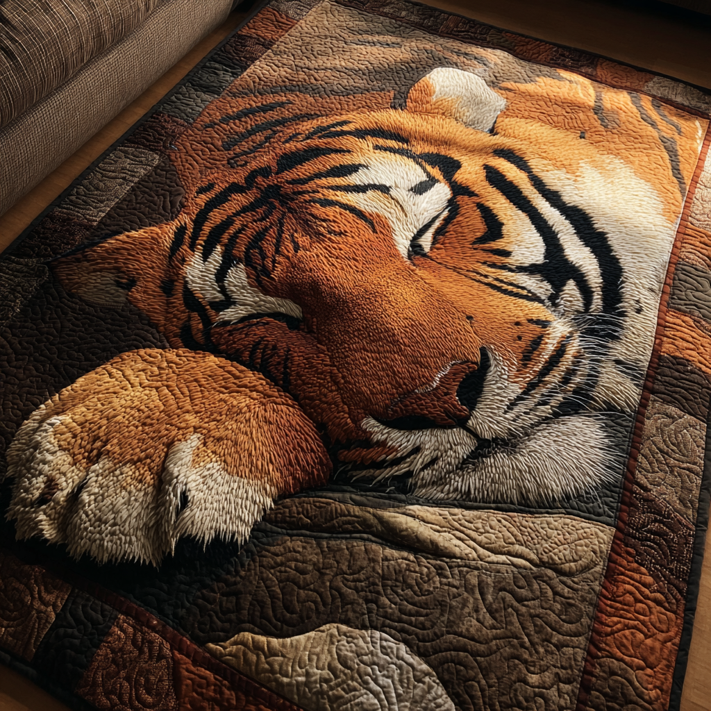 Tiger Rest Area Rug - Non-Slip Washable 3D Print Rug for Living Room & BedroomTVC2108103