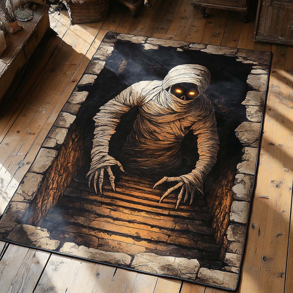 Tomb Mummy Area Rug - Non-Slip Washable 3D Print Rug for Living Room & BedroomTVC2108102