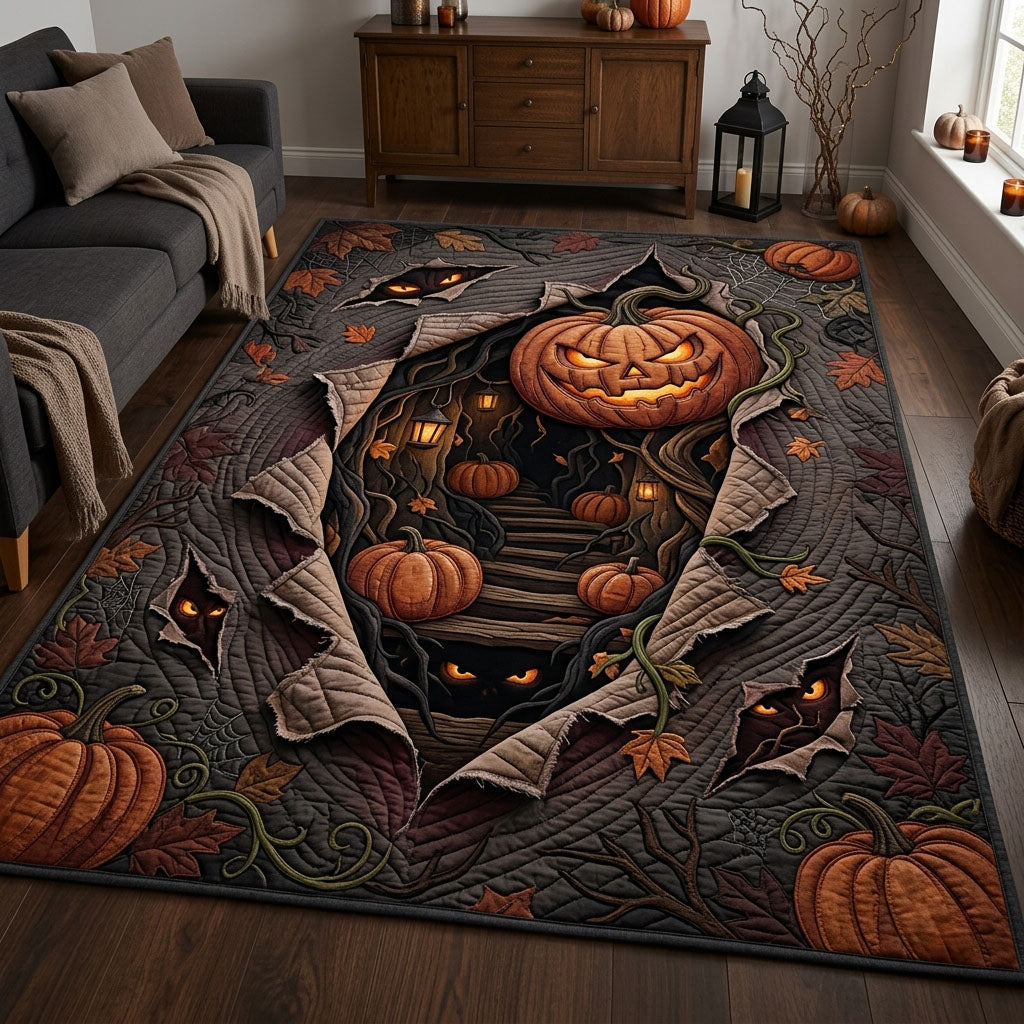 Torn Veil Pumpkin Lair Area Rug - Non-Slip Washable 3D Print Rug for Living Room & BedroomTVC210857