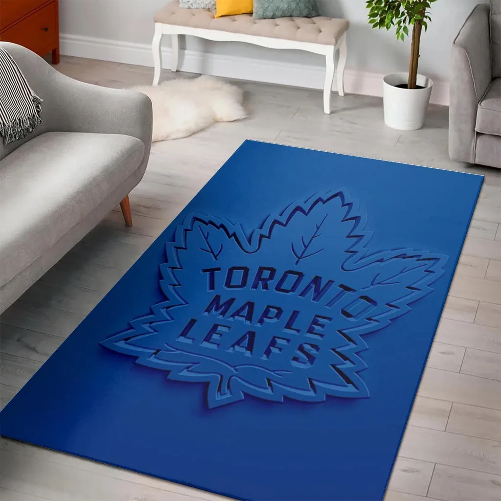 Toronto Maple Leafs Rug - Area Modern Living Room Decor Blue and