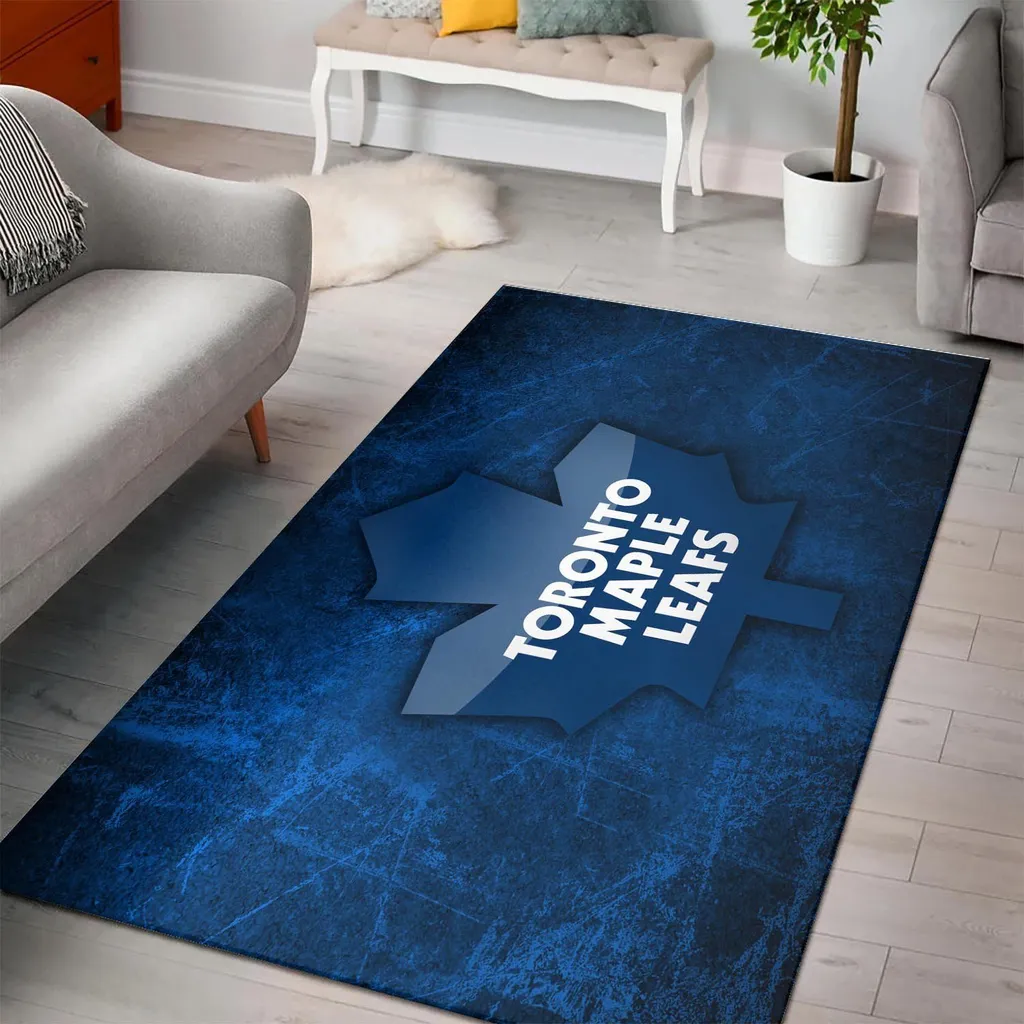 Toronto Maple Leafs Rug - Area Perfect for Hockey Fans Blue and White
