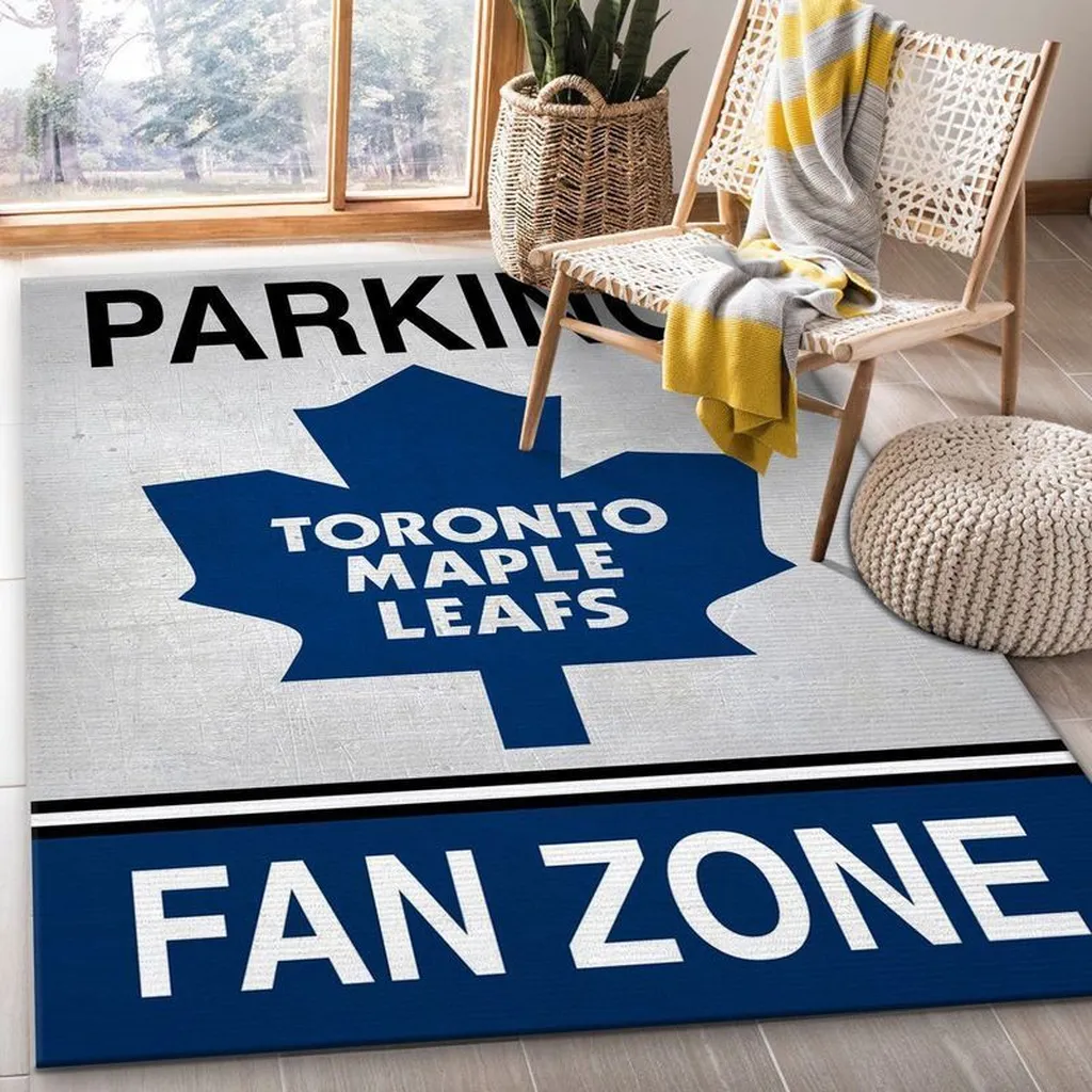 Toronto Maple Leafs Rug - Fan Zone Area for Home Decor Blue and White