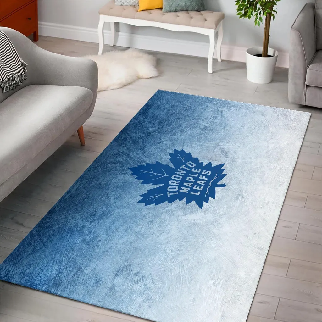 Toronto Maple Leafs Rug - Gradient Area for Living Room Decor Blue and White