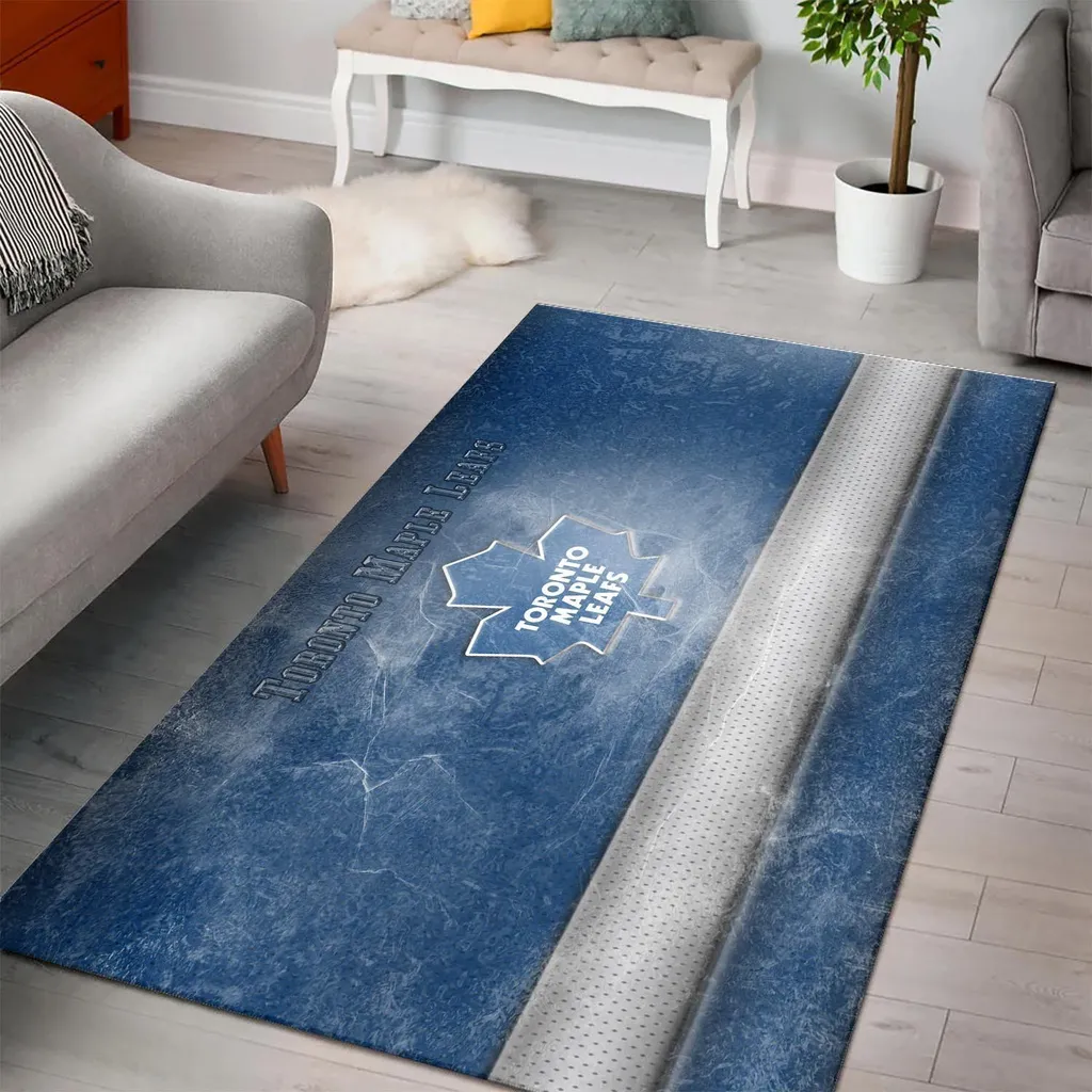 Toronto Maple Leafs Rug - Hockey Fan Blue and White