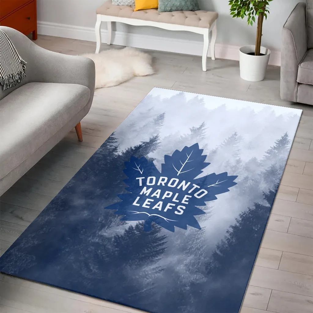 Toronto Maple Leafs Rug - Hockey Team Floor Decor Blue and White