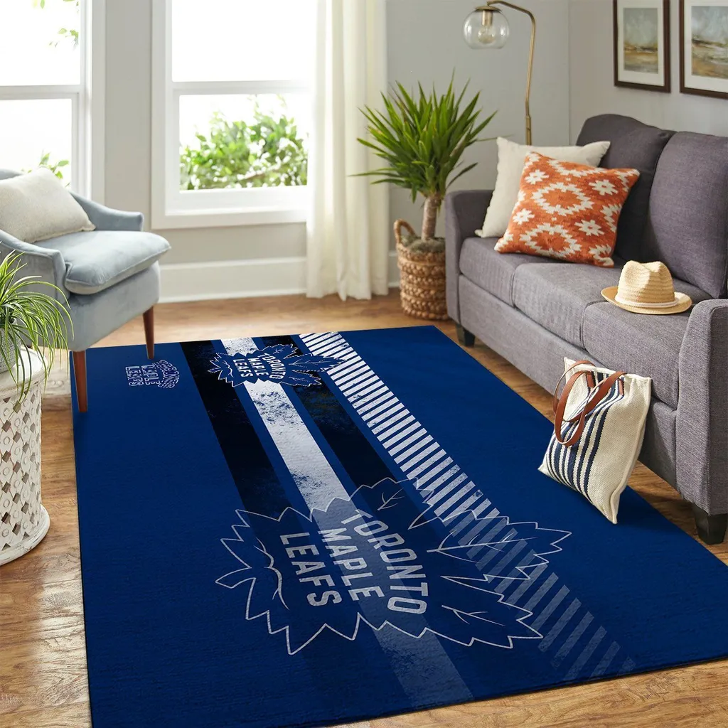 Toronto Pride Ice Hockey Rug Perfect for Fans and Players Blue and White