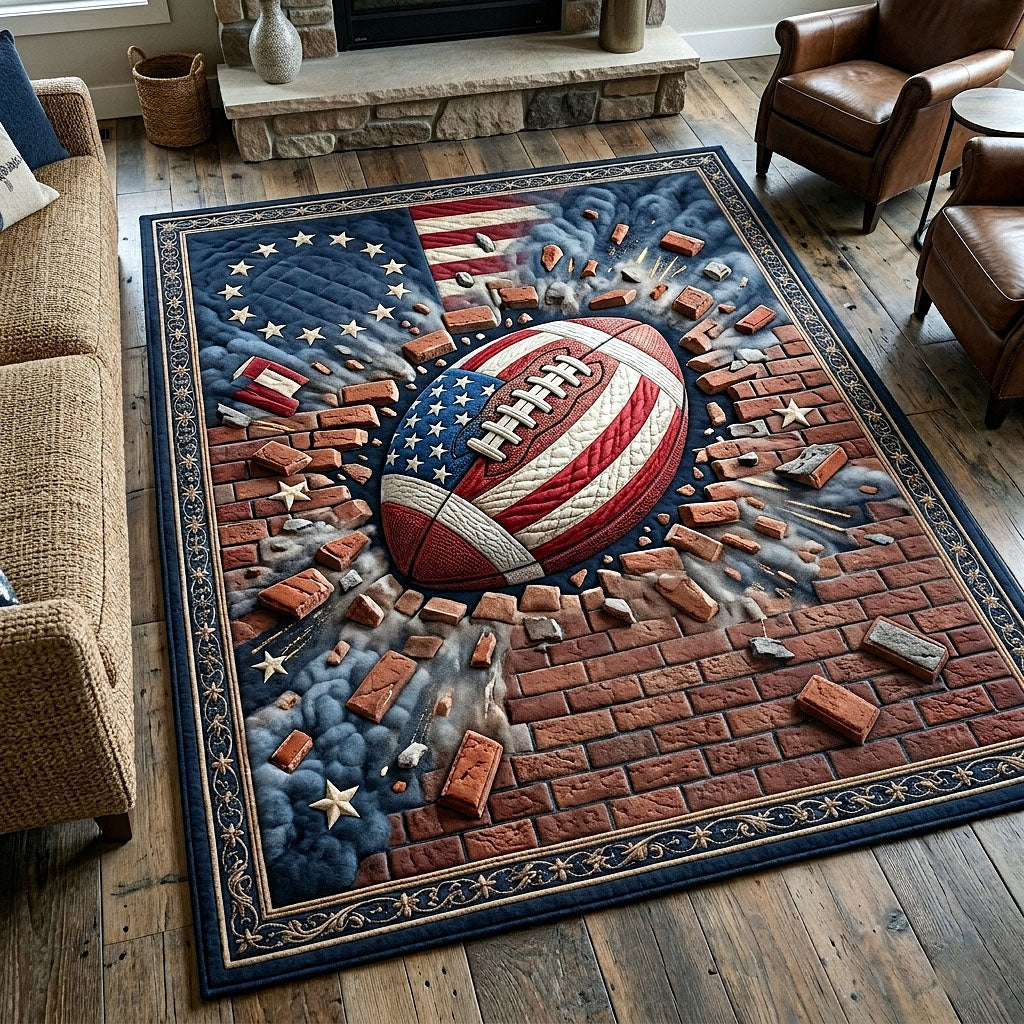 Touchdown Legacy Area Rug - Non-Slip Washable 3D Print Rug for Living Room & BedroomTVC2108154