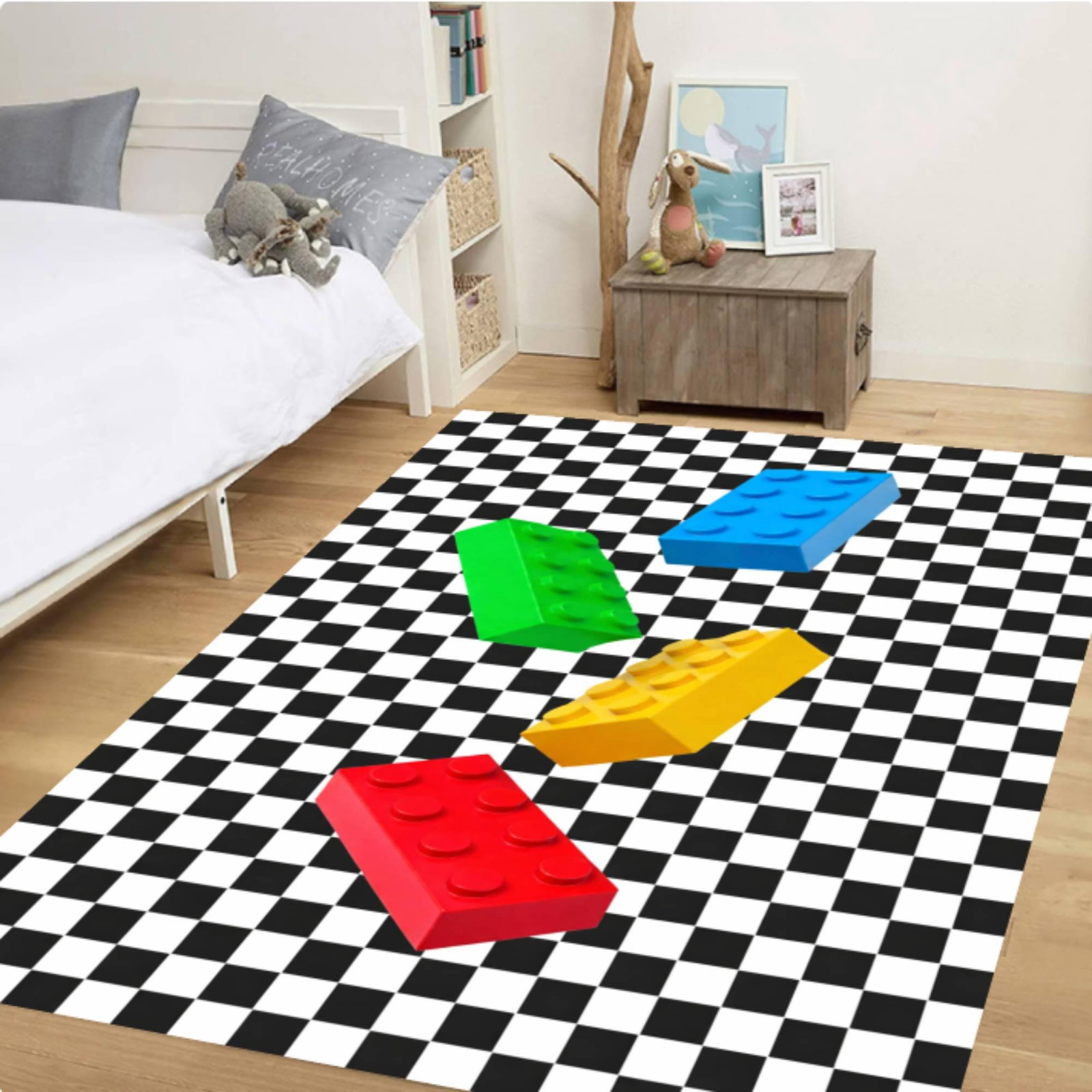 Toy Block Kids Rug (Checkerboard Background)TVC1708392
