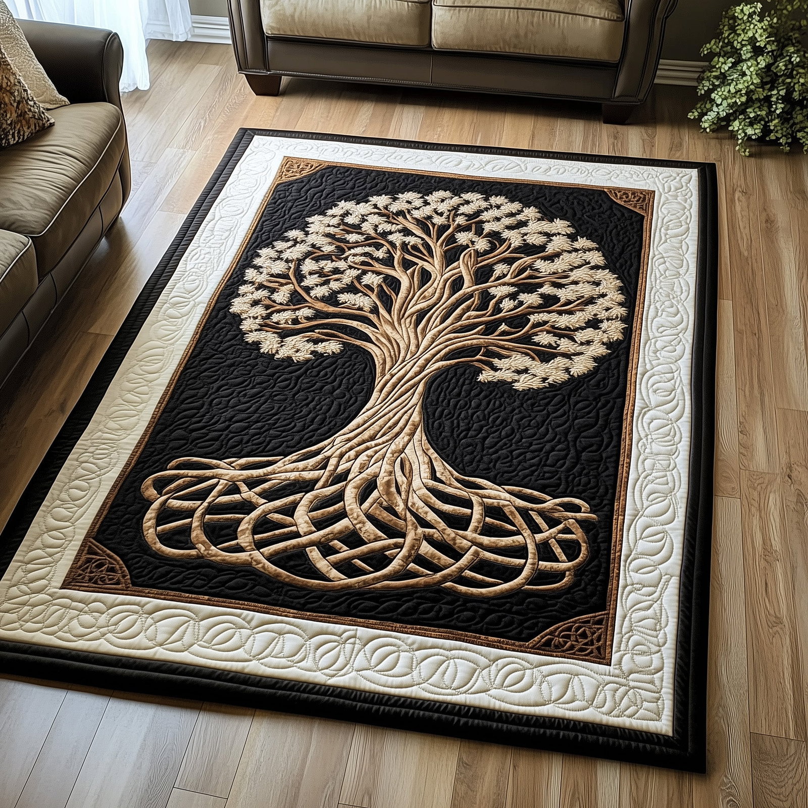 Tree Of Life Area Rug - Non-Slip Washable 3D Print Rug for Living Room & BedroomTVC2108144