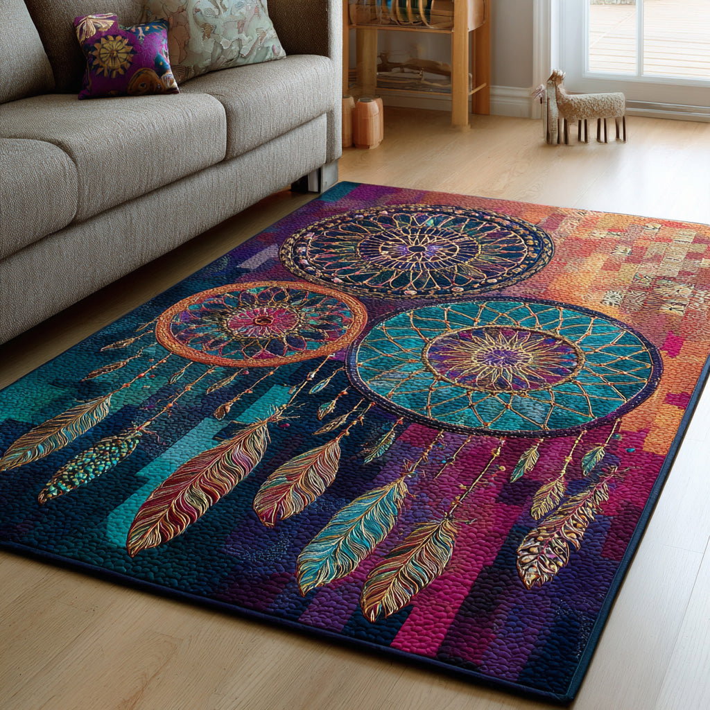 Trio Dreamcatchers Area Rug - Non-Slip Washable 3D Print Rug for Living Room & BedroomTVC2108101