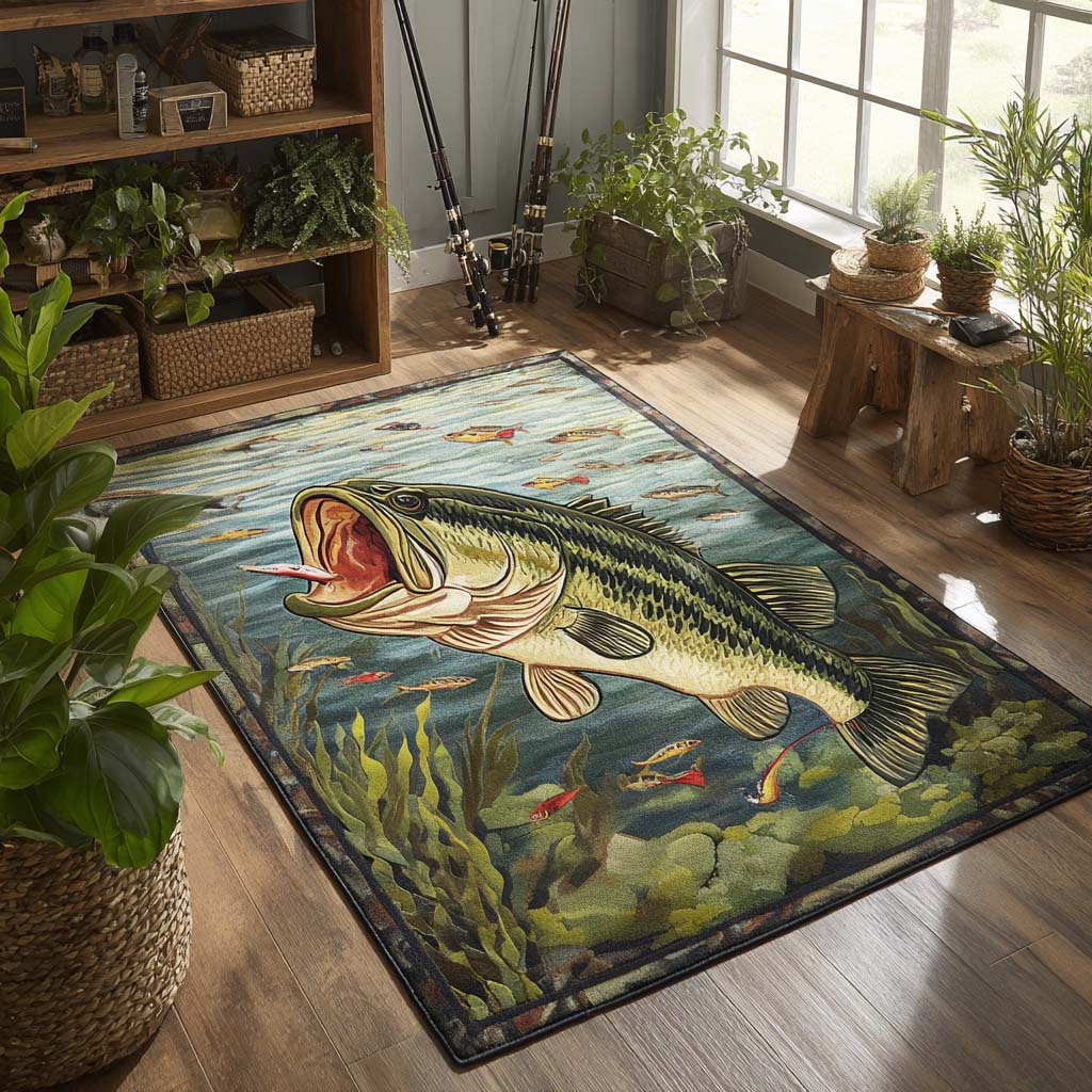Trophy Catch Area Rug - Non-Slip Washable 3D Print Rug for Living Room & BedroomTVC2108101