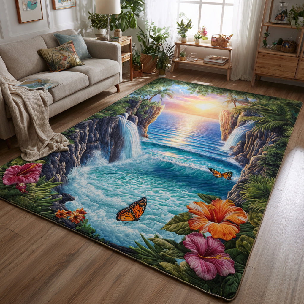 Twilight Falls Area Rug - Non-Slip Washable 3D Print Rug for Living Room & BedroomTVC2108100