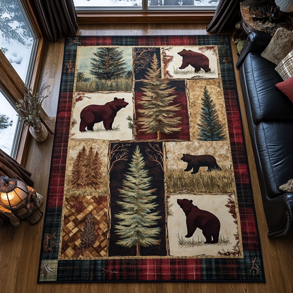 Twilight Timber Area Rug - Non-Slip Washable 3D Print Rug for Living Room & BedroomTVC210899