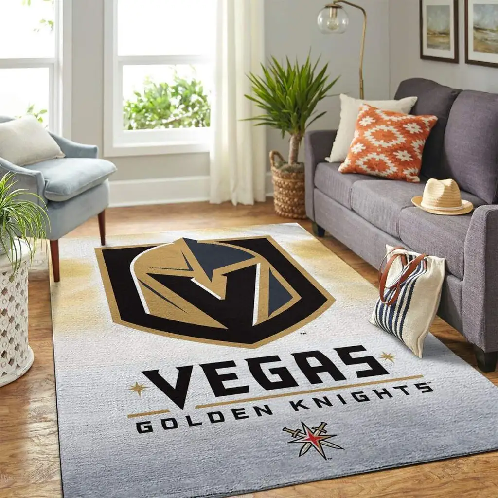 Vegas Golden Knights Rug - NHL Team Floor Decor Black and Gold