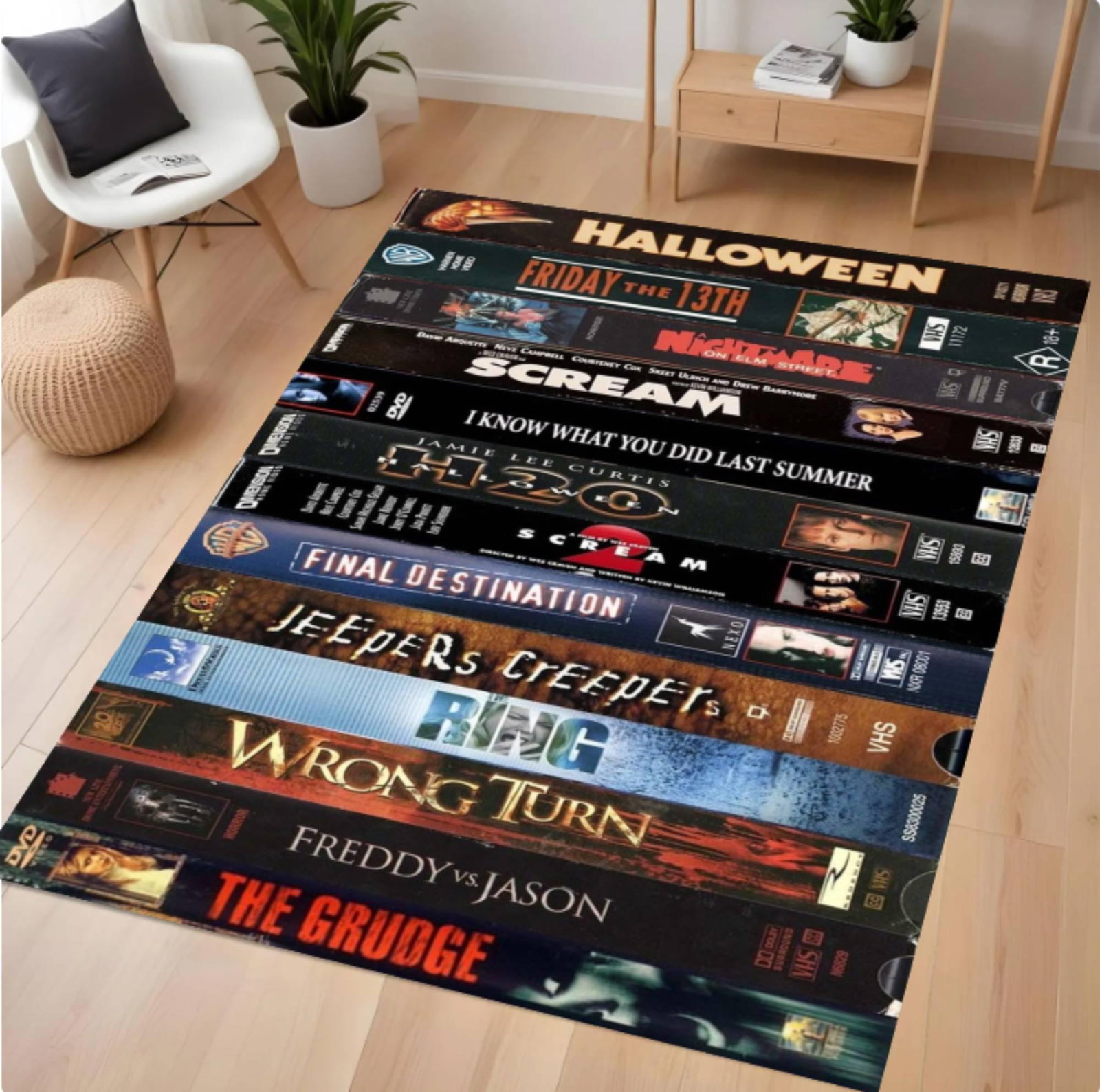 VHS-vloerkleed Retro-horrorfilm Halloween DecorTVC1708374