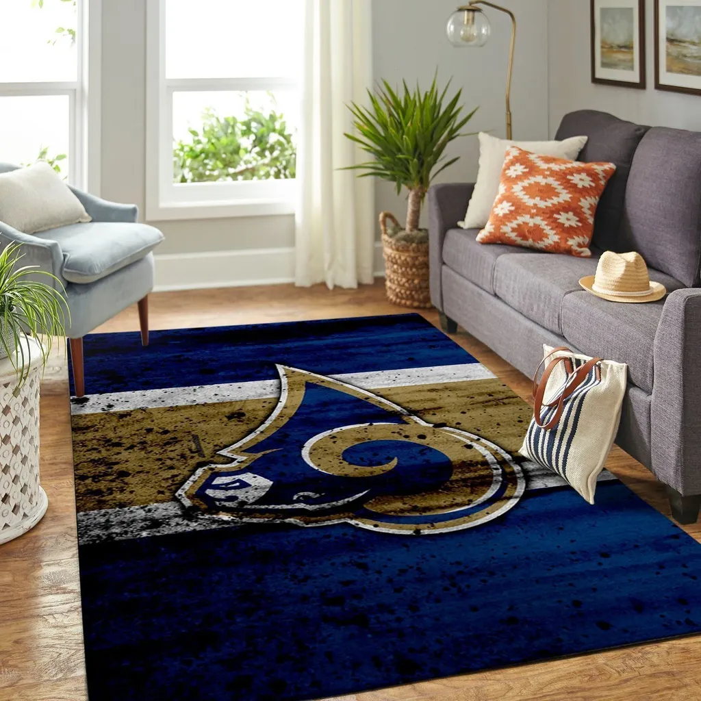 Vintage Area Rug Decorative for Living Room Decor Blue and Brown