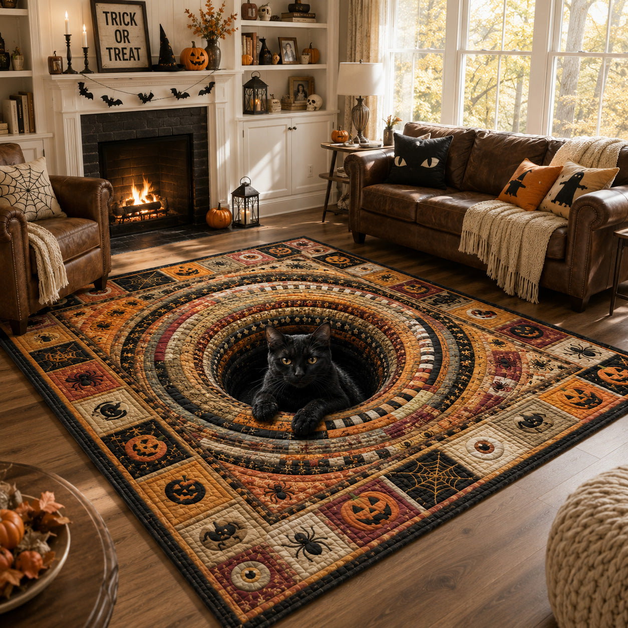 Vintage Haunt Area Rug - Non-Slip Washable 3D Print Rug for Living Room & BedroomTVC210898