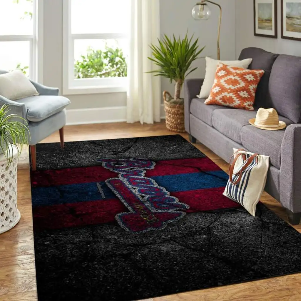 Vintage Rug Distressed Graphic Design Area Carpet Black and Red