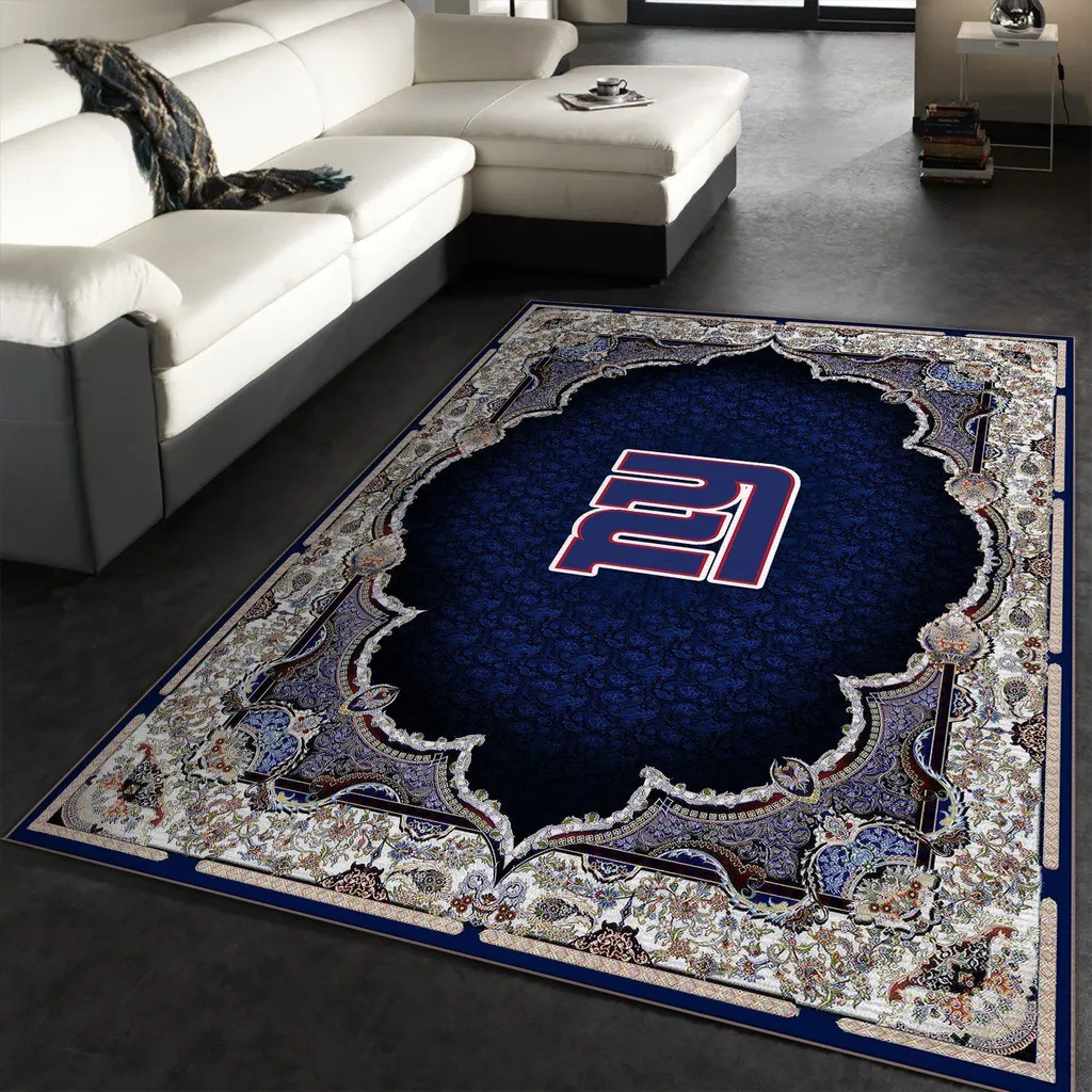 Vintage Style Area Rug for Living Room Decor Blue and White