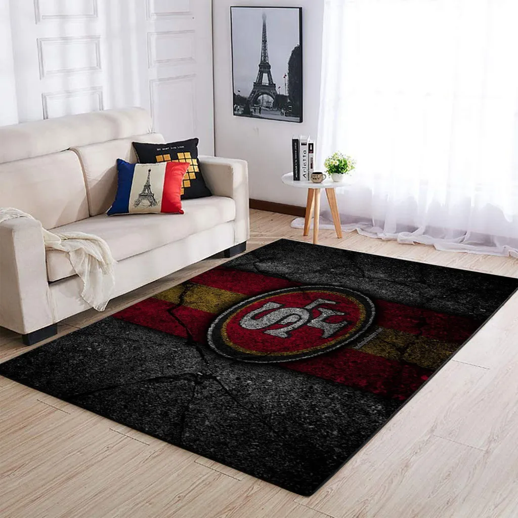 Vintage Style Rug with Distressed Texture Design Black and Red