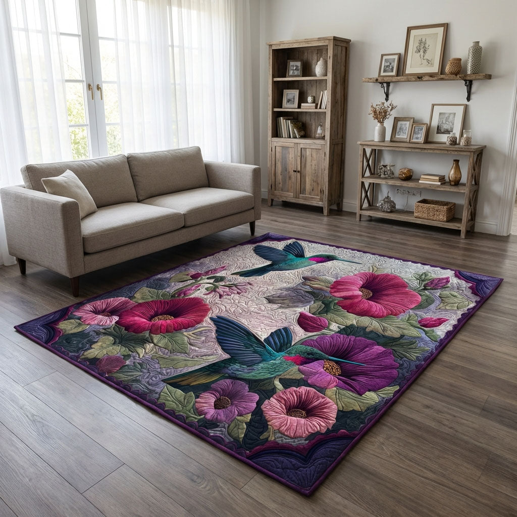Violet Wings Area Rug - Non-Slip Washable 3D Print Rug for Living Room & BedroomTVC210898