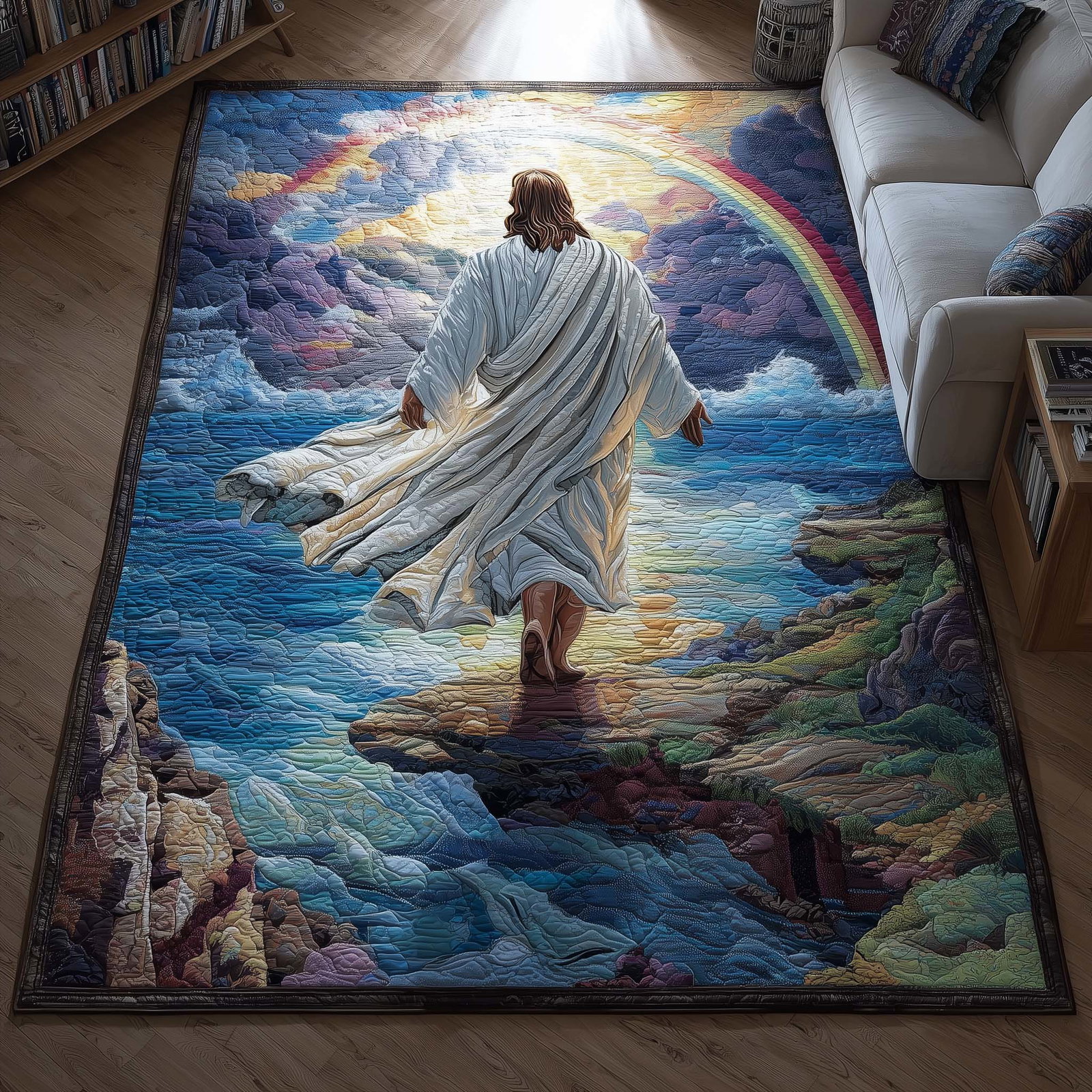 Walking On Water Area Rug - Non-Slip Washable 3D Print Rug for Living Room & BedroomTVC2108153