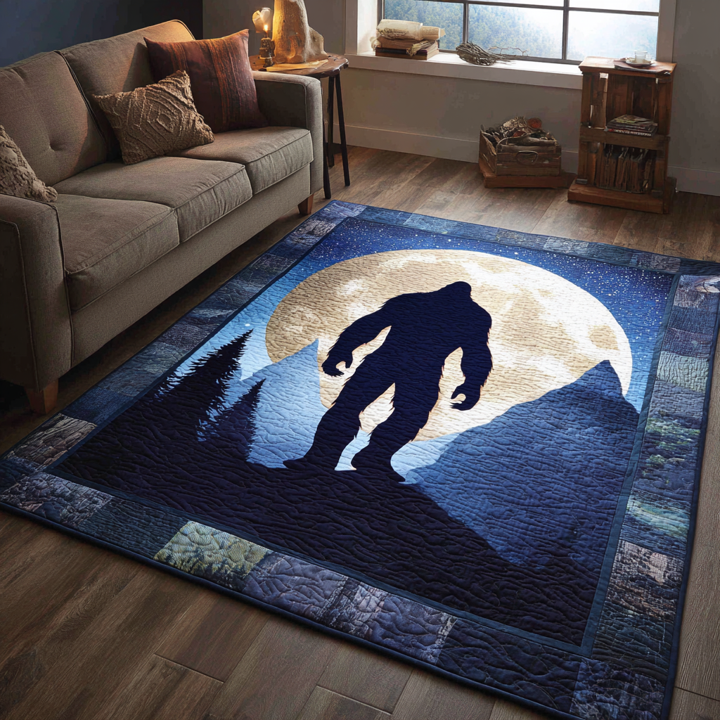 Wandering Bigfoot Area Rug - Non-Slip Washable 3D Print Rug for Living Room & BedroomTVC210898