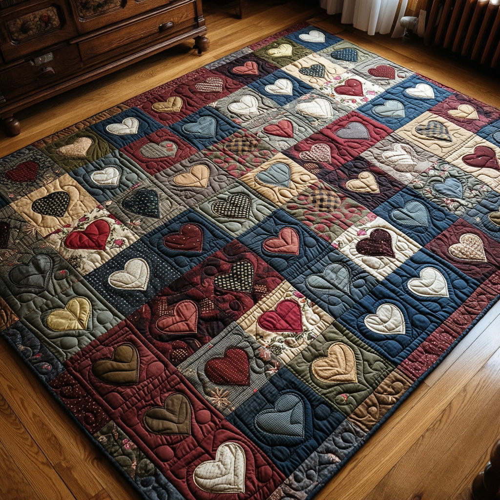 Warm Hearts Area Rug - Non-Slip Washable 3D Print Rug for Living Room & BedroomTVC210897