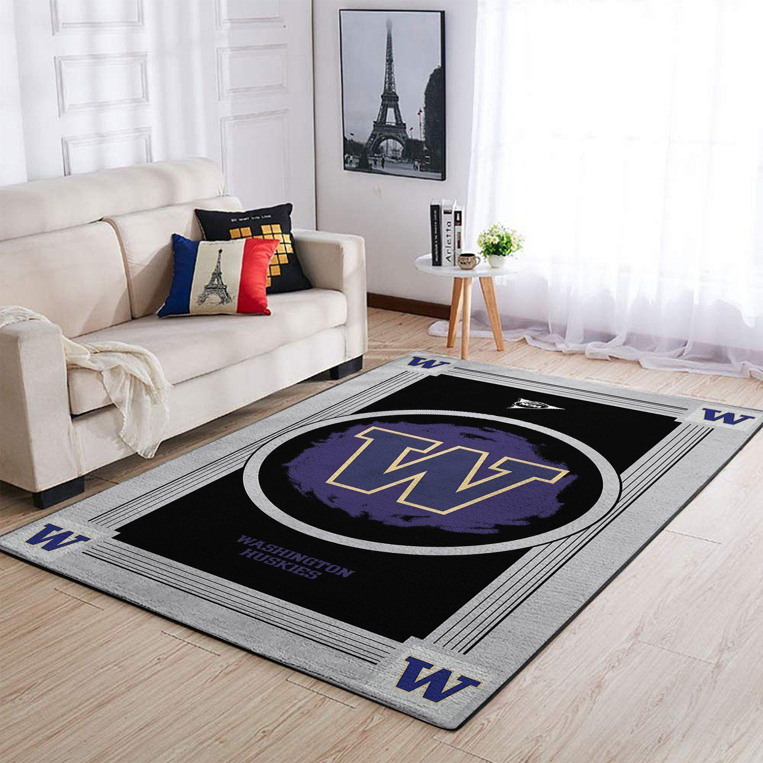 Washington Huskies Area Rugs Ncaa Living Room Carpet 20030371 Rug Regtangle 2
